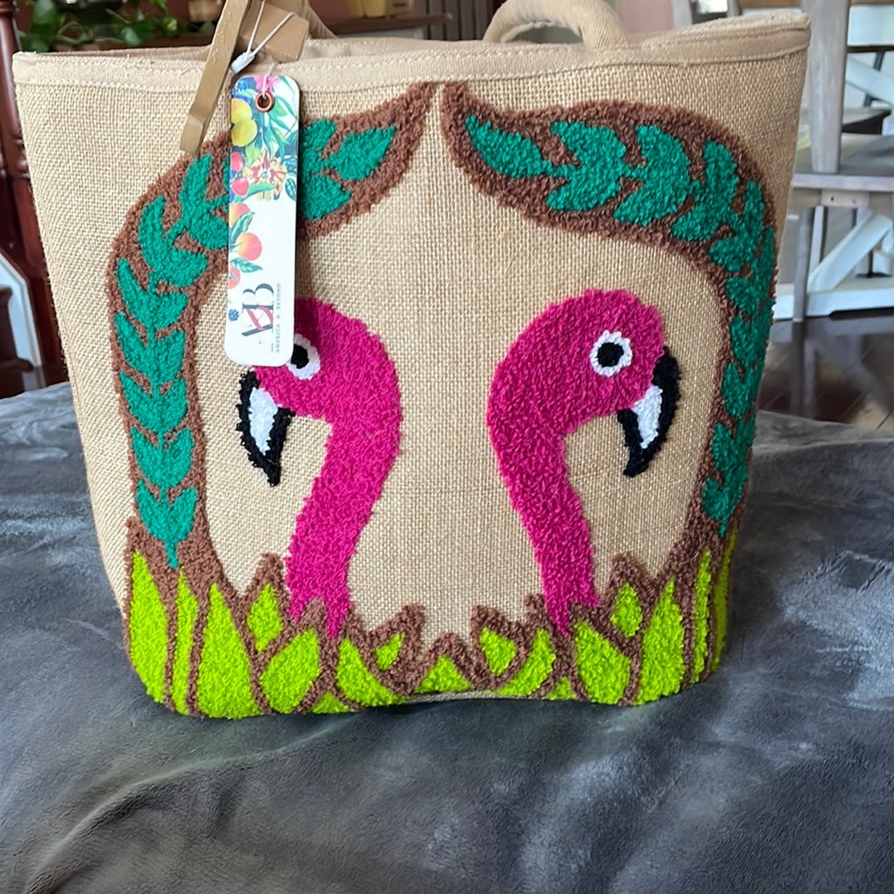 America and Beyond flamingo bag